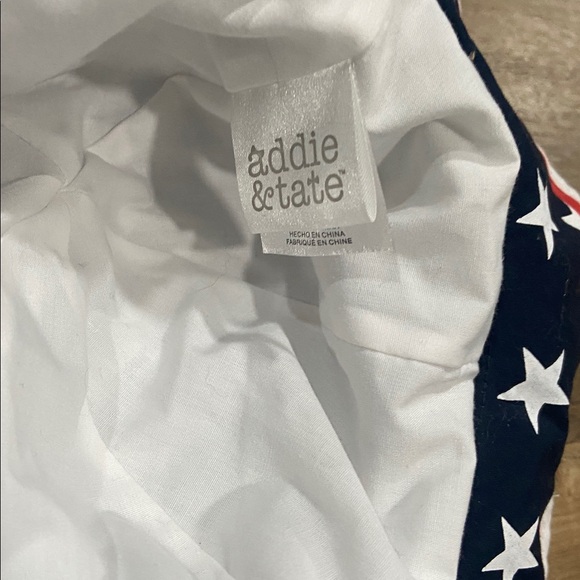 Striped and Starred Sun Hat with Red Bow - Picture 2 of 4